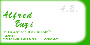 alfred buzi business card